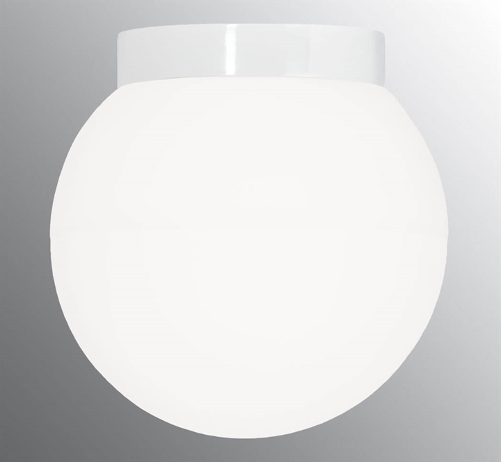 Classic Globe 300 loftlampe / væglampe IP44, hvid/mat opal